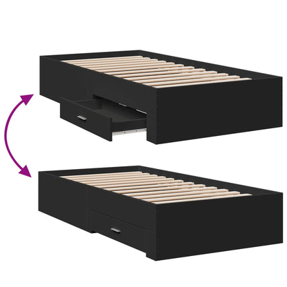 Bed Frame | Black | Engineered wood | Small Single | Bed Frame