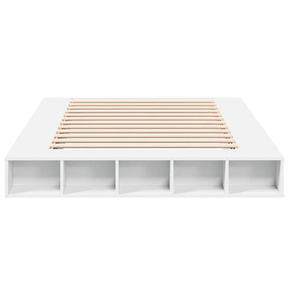 Bed Frame without Mattress White 150x200 cm King Size