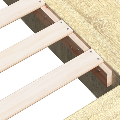 Bed Frame without Mattress Sonoma Oak 140x200 cm