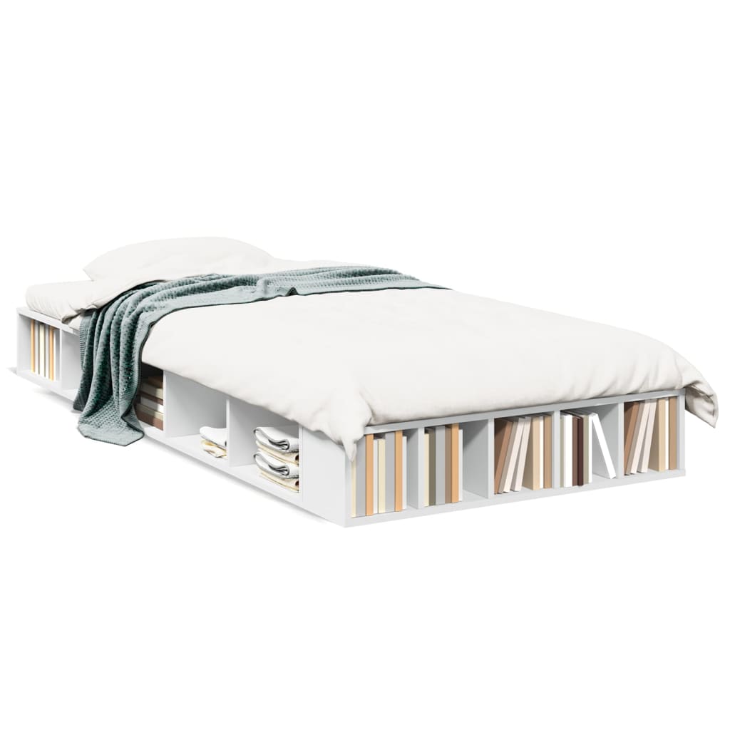 Bed Frame without Mattress White 100x200 cm