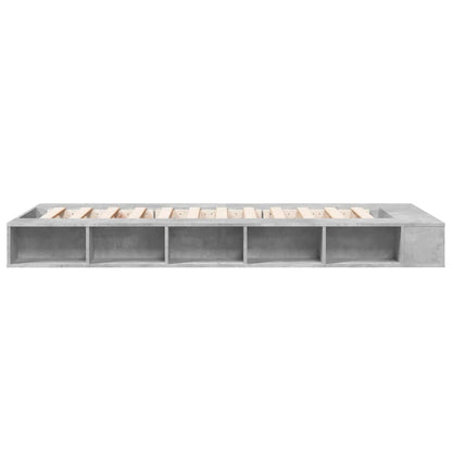 Bed Frame without Mattress Concrete Grey 100x200 cm