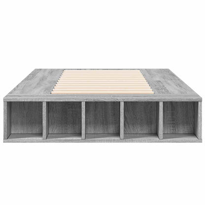 Bed Frame without Mattress Grey Sonoma 90x200 cm