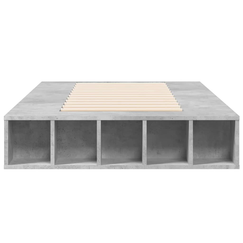 Bed Frame without Mattress Concrete Grey 90x190 cm Single