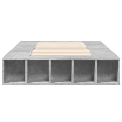 Bed Frame without Mattress Concrete Grey 90x190 cm Single