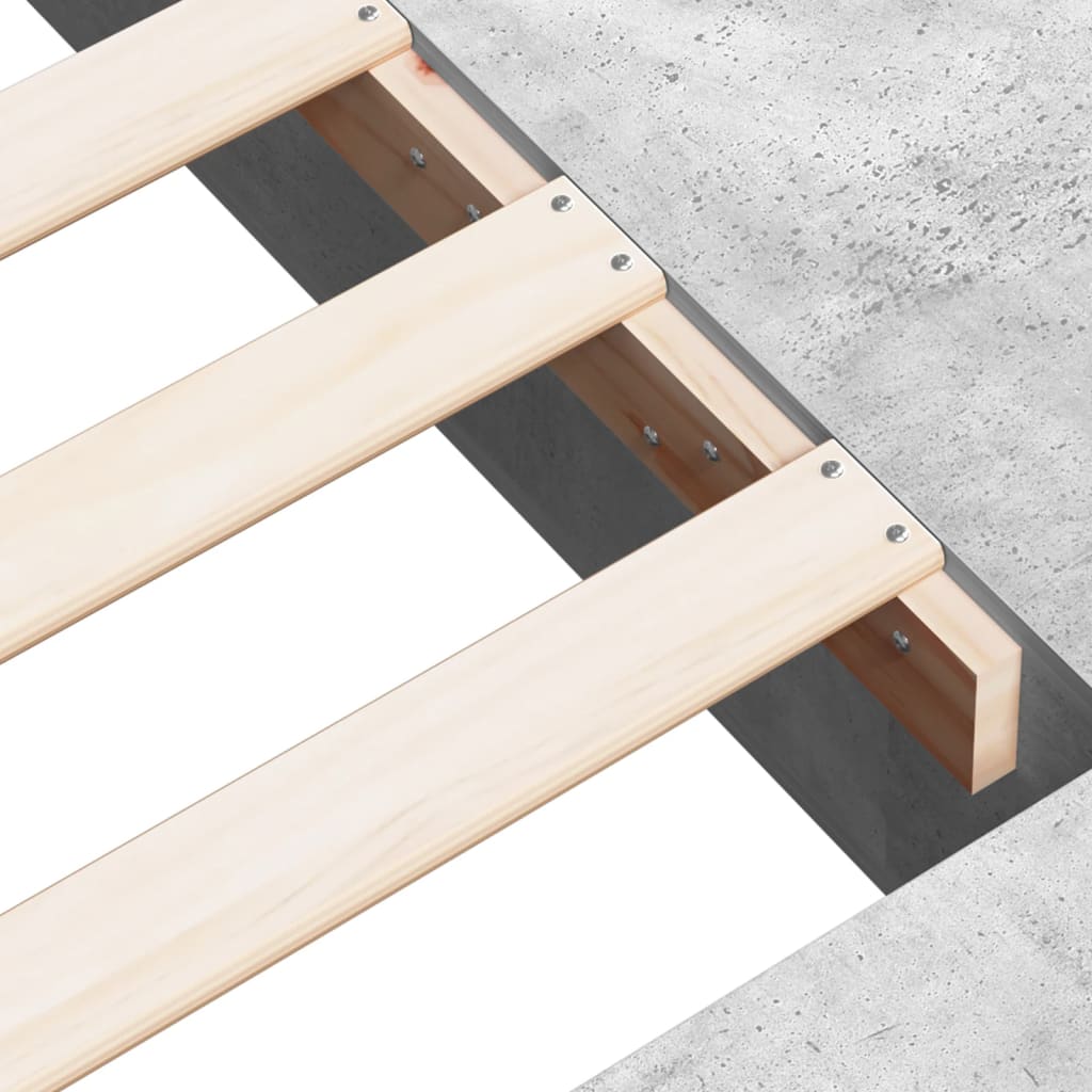 Bed Frame without Mattress Concrete Grey 75x190 cm Small Single
