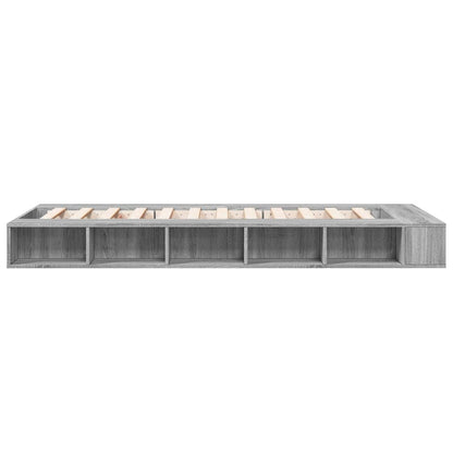 Bed Frame without Mattress Grey Sonoma 75x190 cm Small Single