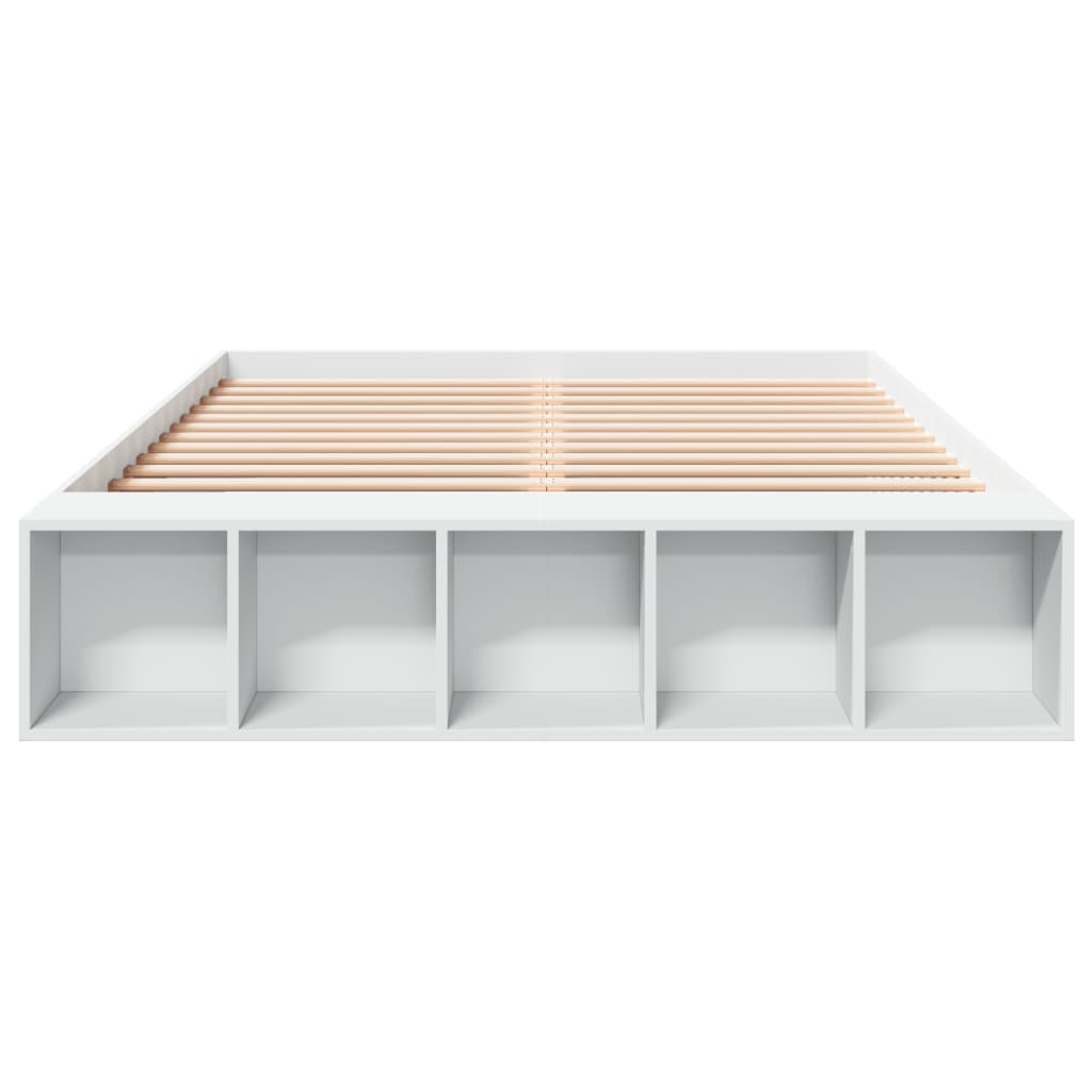 Bed Frame without Mattress White 150x200 cm King Size
