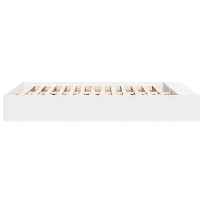 Bed Frame without Mattress White 150x200 cm King Size