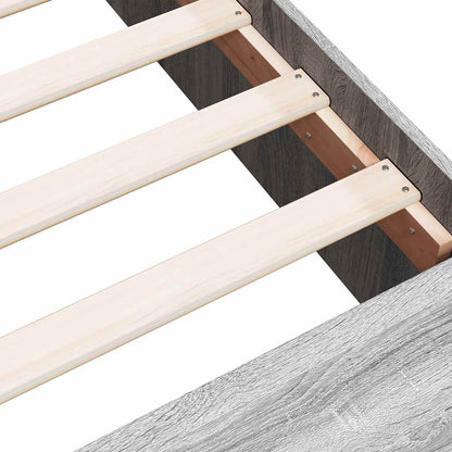 Bed Frame without Mattress Grey Sonoma 150x200 cm King Size