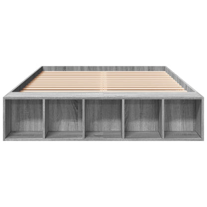 Bed Frame without Mattress Grey Sonoma 120x200 cm