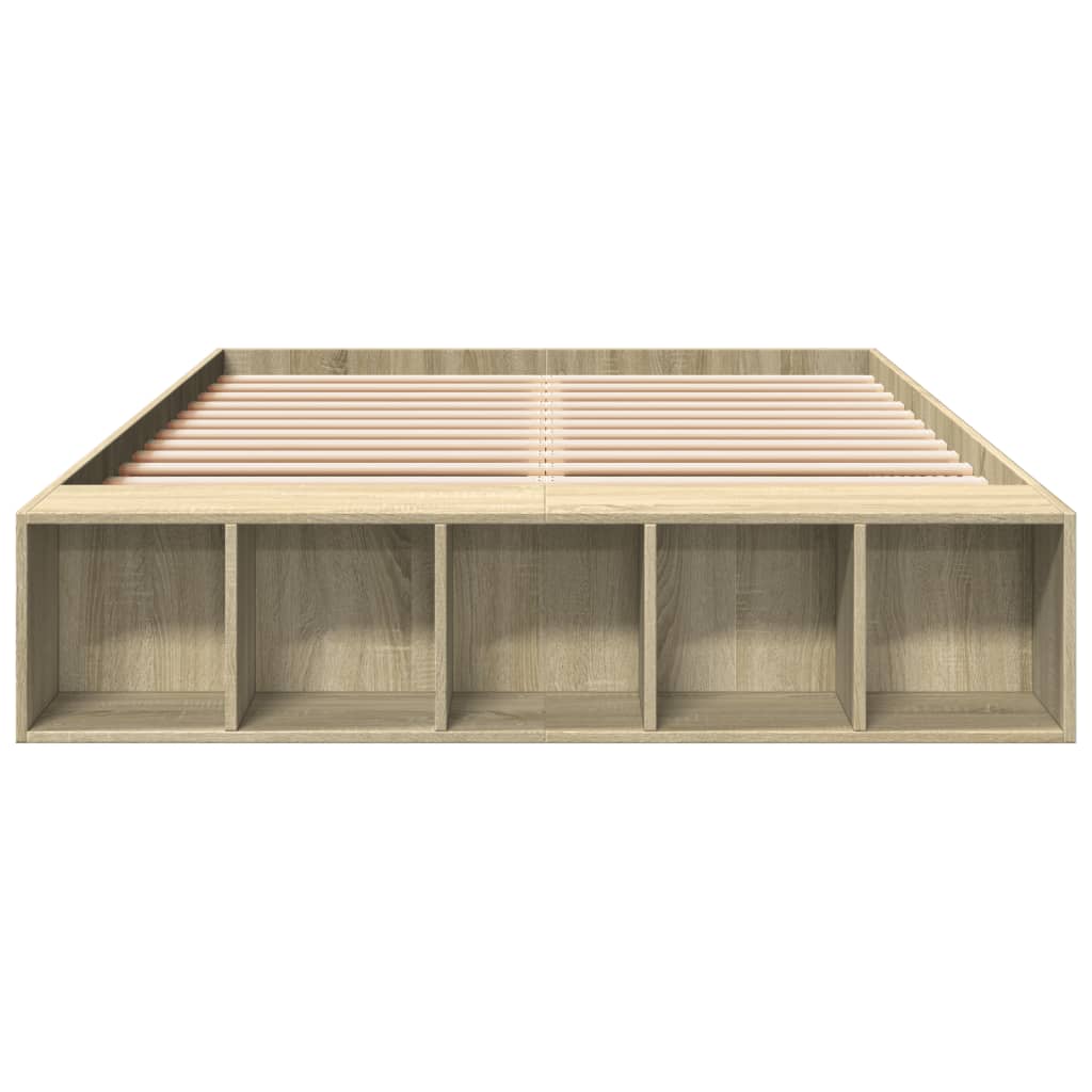 Bed Frame without Mattress Sonoma Oak 120x190 cm Small Double