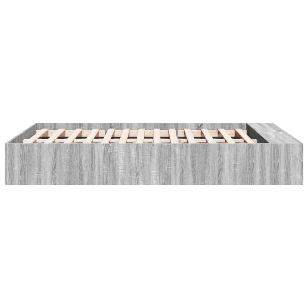 Bed Frame without Mattress Grey Sonoma 120x190 cm Small Double