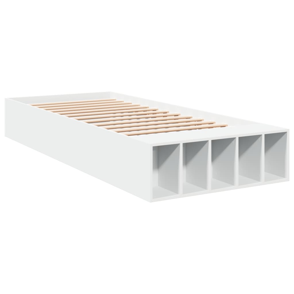 Bed Frame without Mattress White 100x200 cm