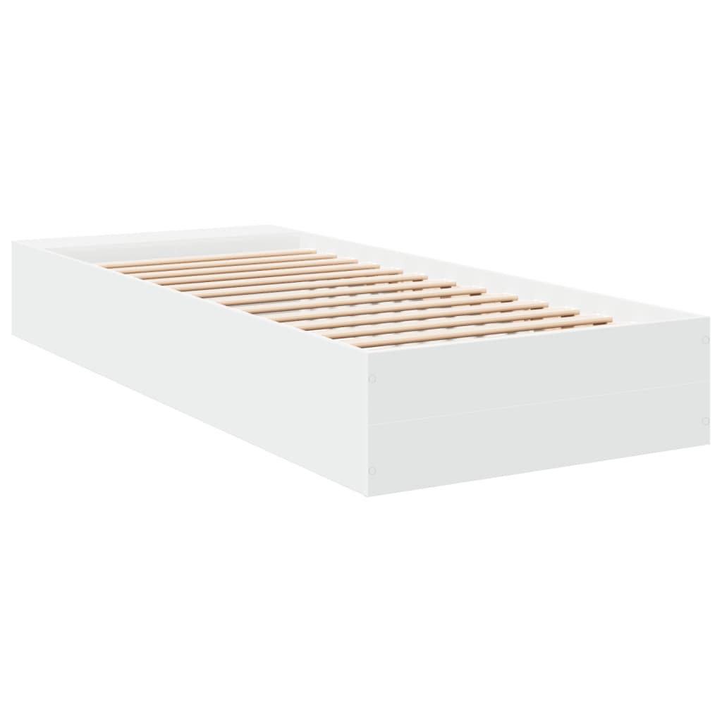 Bed Frame without Mattress White 100x200 cm