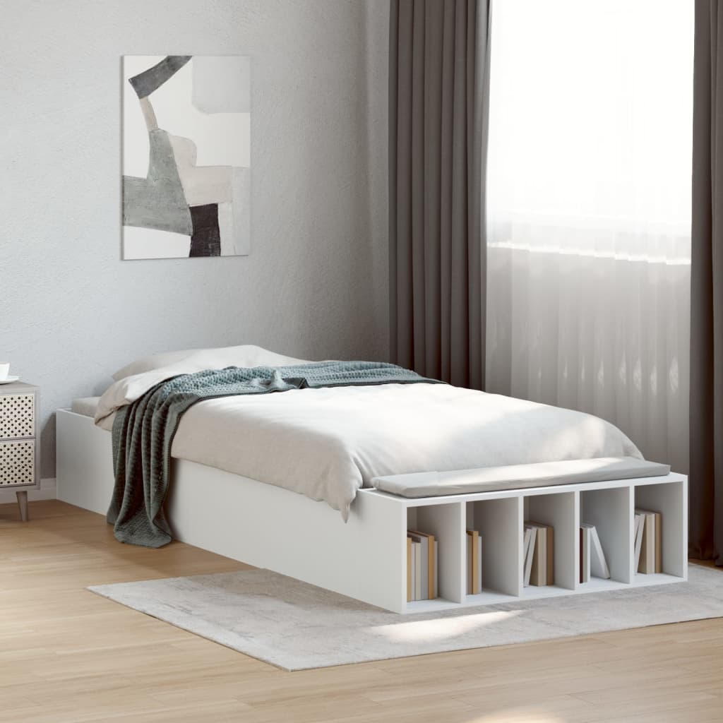 Bed Frame without Mattress White 100x200 cm