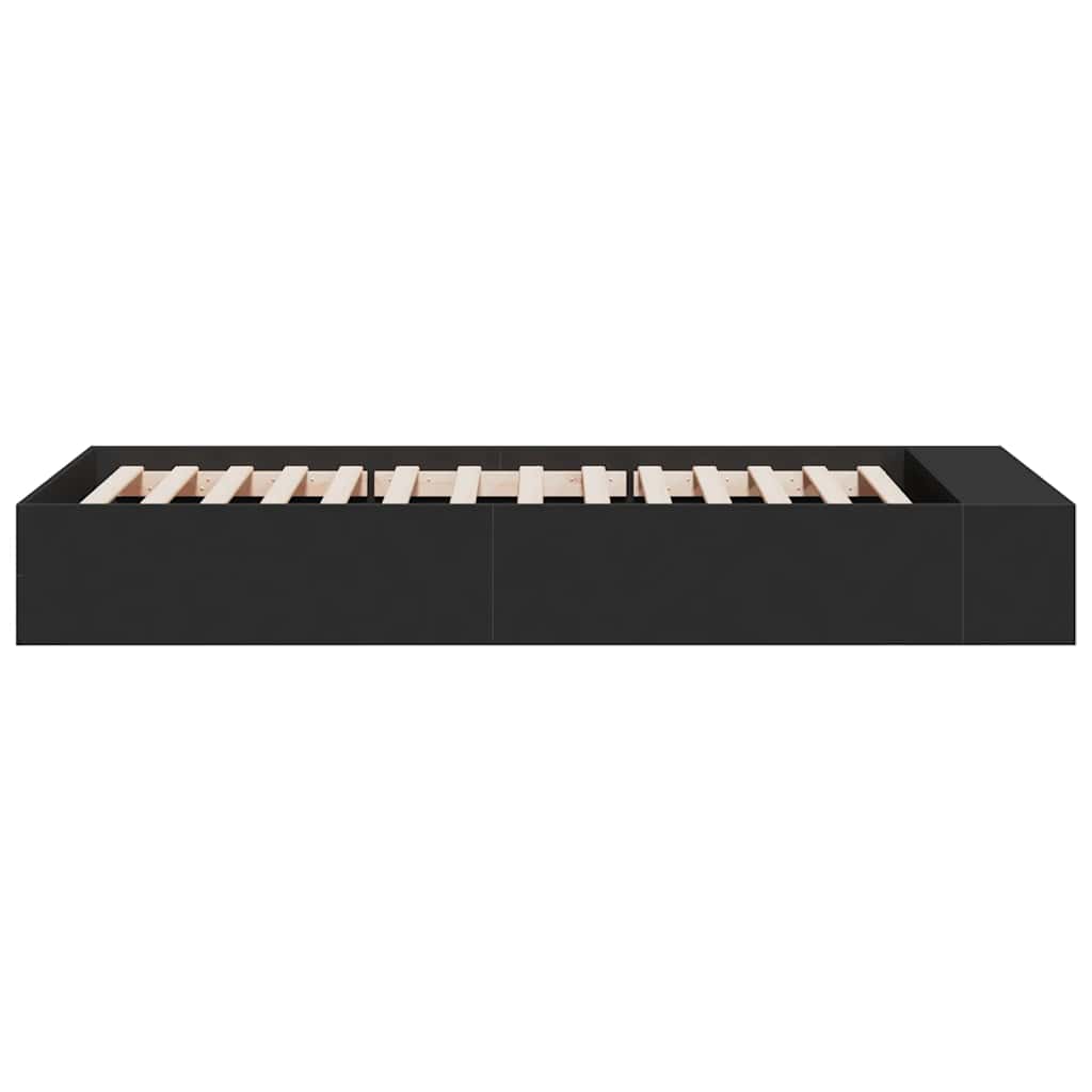 Bed Frame without Mattress Black 100x200 cm