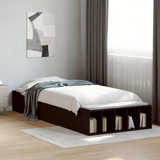 Bed Frame without Mattress Black 100x200 cm