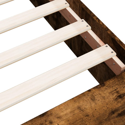 Bed Frame without Mattress Smoked Oak 100x200 cm