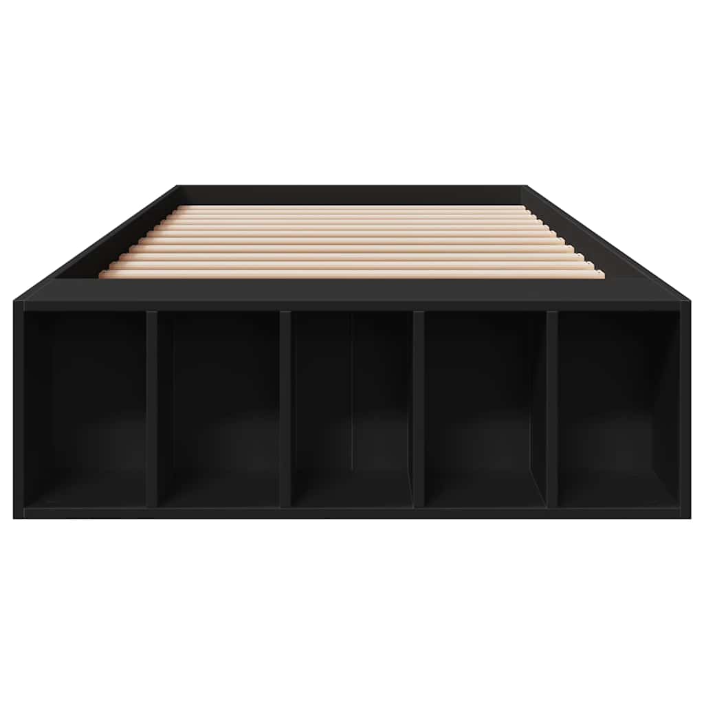 Bed Frame without Mattress Black 90x190 cm Single