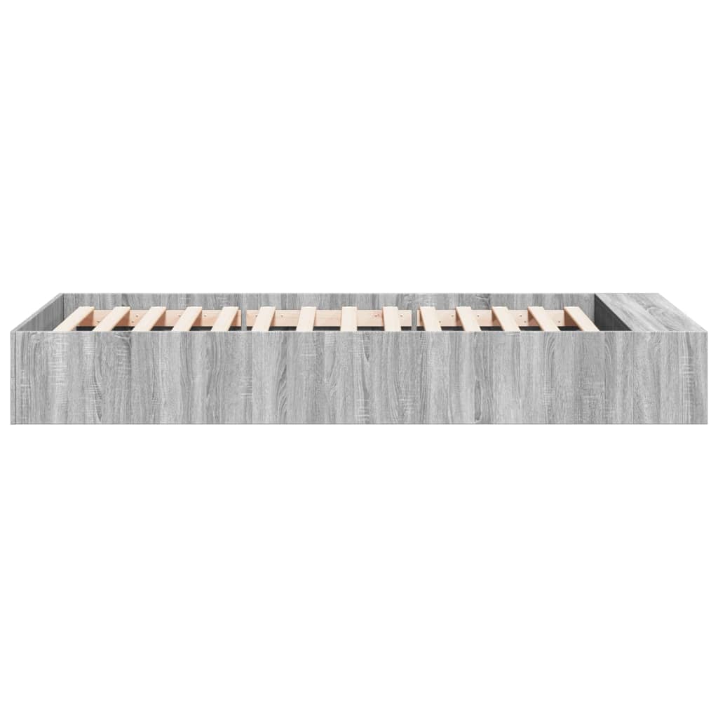 Bed Frame without Mattress Grey Sonoma 90x190 cm Single