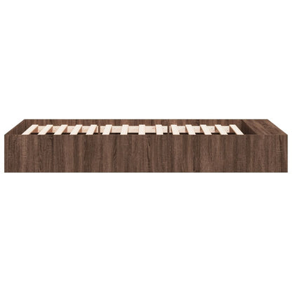 Bed Frame without Mattress Brown Oak 90x190 cm Single