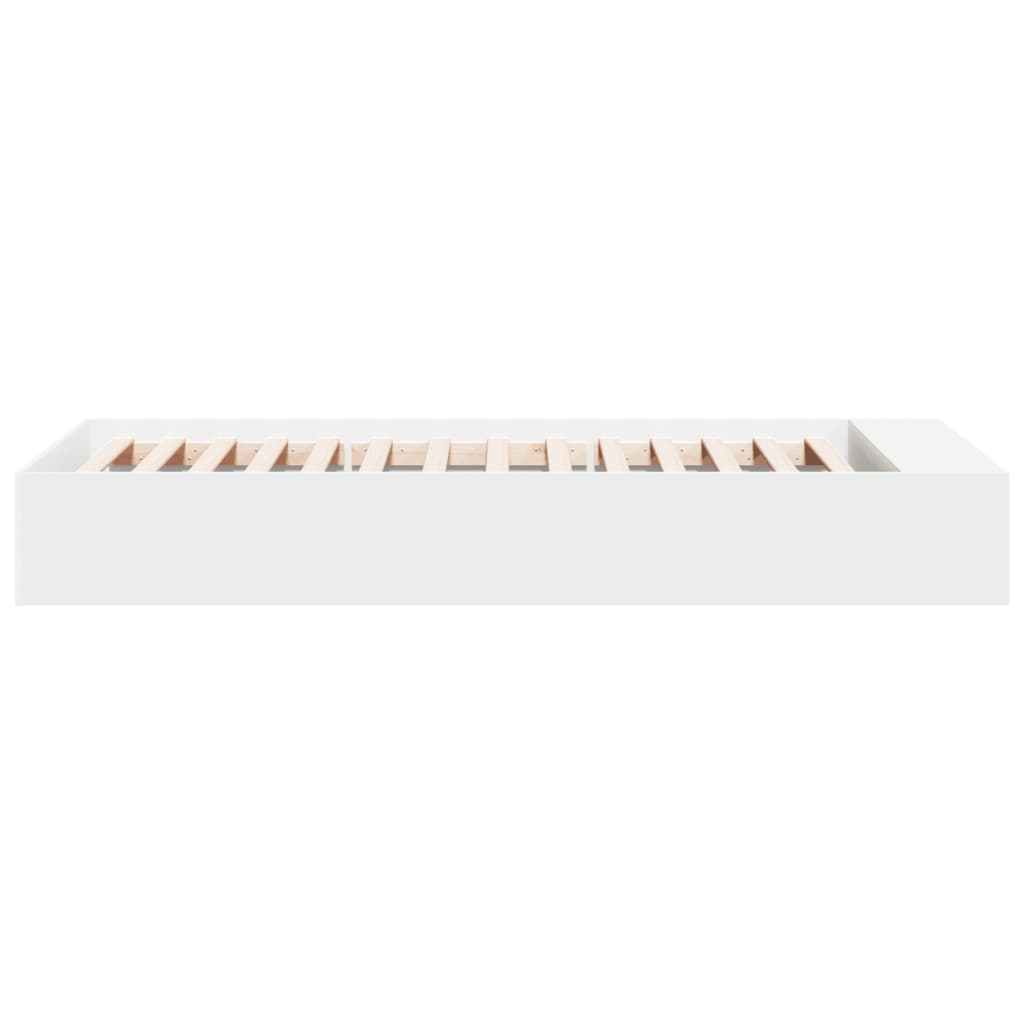 Bed Frame without Mattress White 75x190 cm Small Single