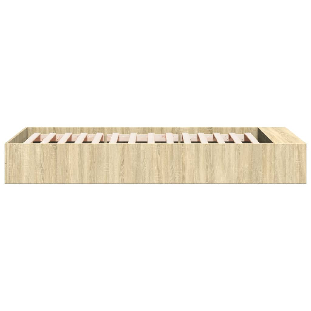 Bed Frame without Mattress Sonoma Oak 75x190 cm Small Single