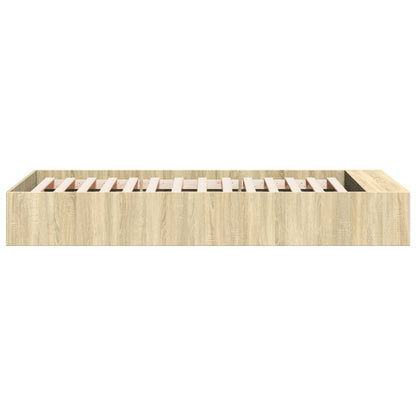 Bed Frame without Mattress Sonoma Oak 75x190 cm Small Single
