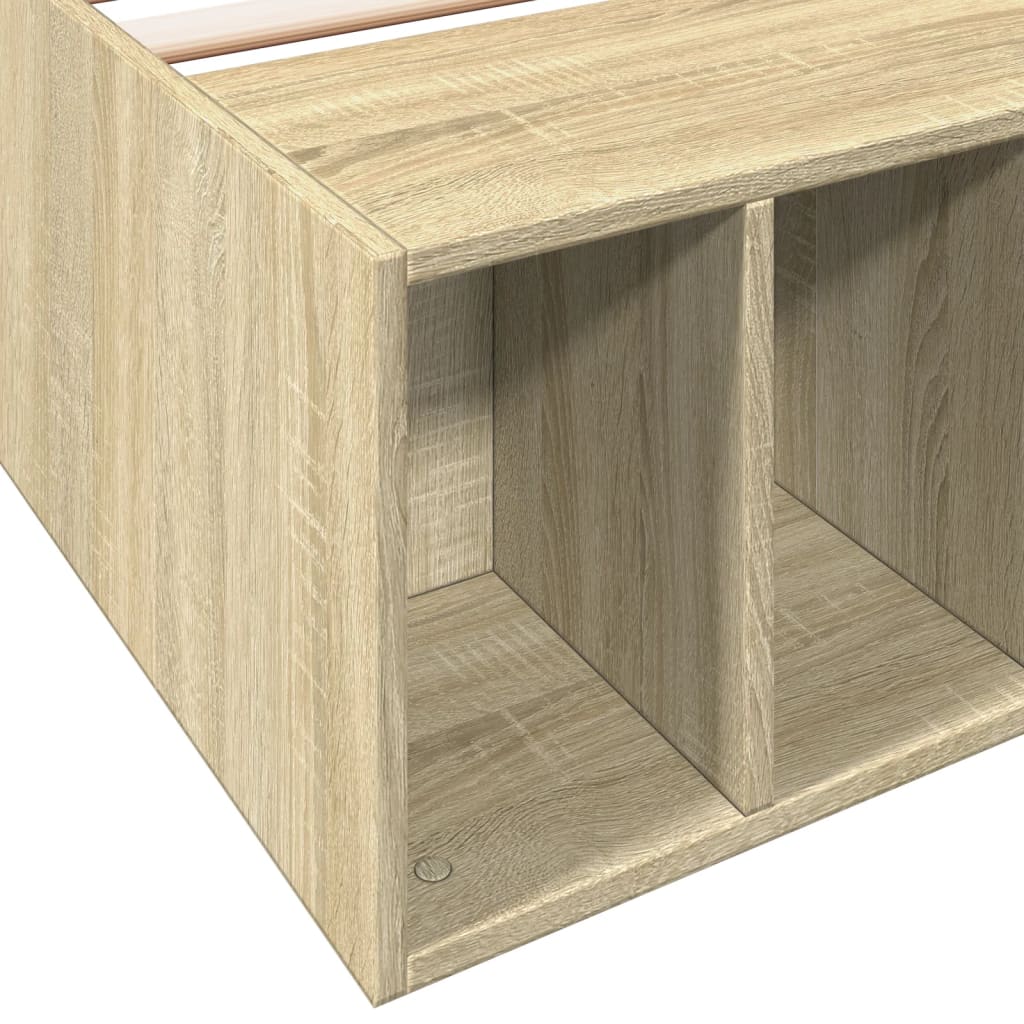 Bed Frame without Mattress Sonoma Oak 75x190 cm Small Single