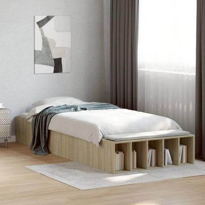 Bed Frame without Mattress Sonoma Oak 75x190 cm Small Single