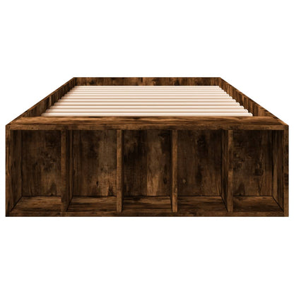Bed Frame without Mattress Smoked Oak 75x190 cm Small Single