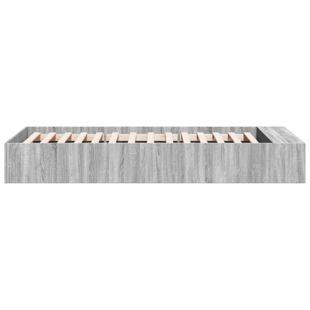 Bed Frame without Mattress Grey Sonoma 75x190 cm Small Single