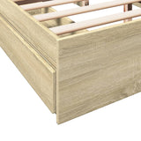 Bed Frame with Drawers without Mattress Sonoma Oak 160x200 cm