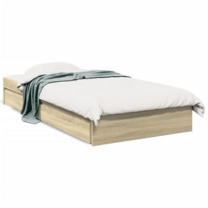 Bed Frame with Drawers without Mattress Sonoma Oak 100x200 cm