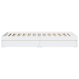 Bed Frame with Drawers White 90x200 cm Engineered Wood