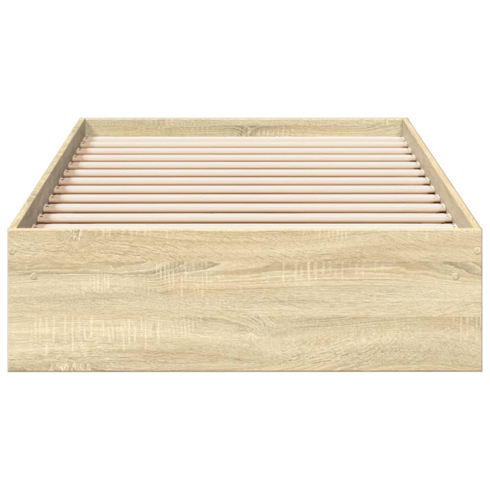 Bed Frame with Drawers without Mattress Sonoma Oak 90x200 cm