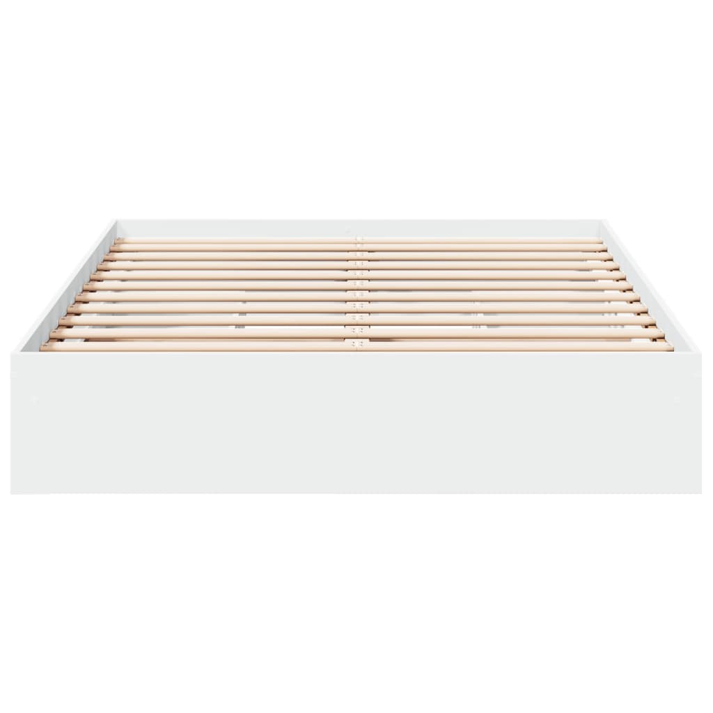 Bed Frame with Drawers without Mattress White 135x190 cm Double