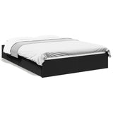 Bed Frame with Drawers without Mattress Black 135x190 cm Double