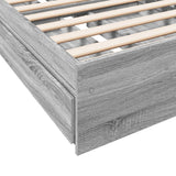 Bed Frame with Drawers Grey Sonoma 90x190 cm Single Engineered Wood