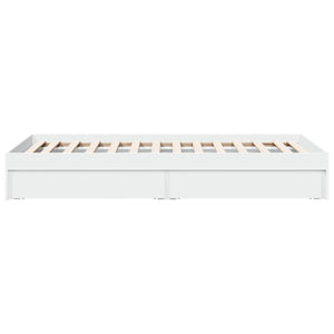 Bed Frame with Drawers without Mattress White 75x190 cm Small Single