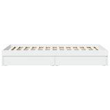 Bed Frame with Drawers without Mattress White 75x190 cm Small Single