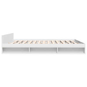 Bed Frame with Drawers without Mattress White 180x200 cm Super King