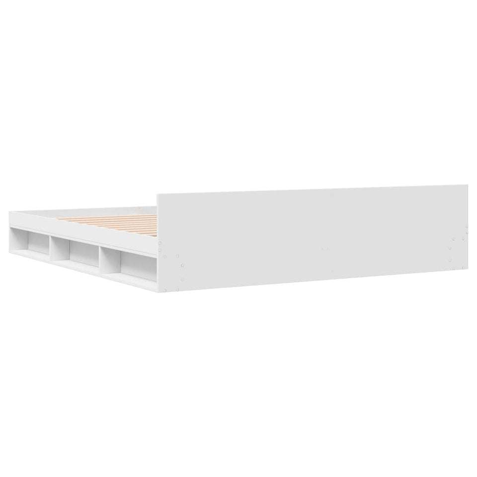 Bed Frame with Drawers without Mattress White 180x200 cm Super King