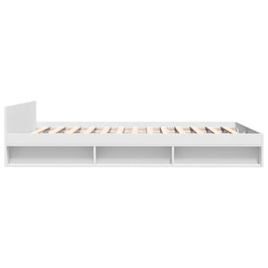 Bed Frame with Drawers without Mattress White 160x200 cm