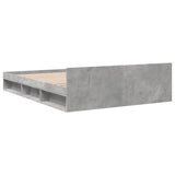 Bed Frame with Drawers without Mattress Concrete Grey 160x200 cm