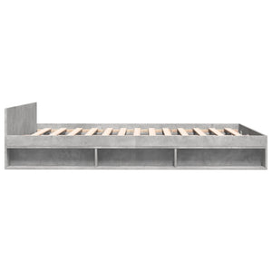 Bed Frame with Drawers Concrete Grey 150x200 cm King Size Engineered Wood