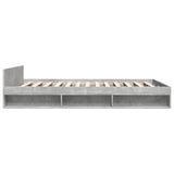 Bed Frame with Drawers without Mattress Concrete Grey 140x200 cm