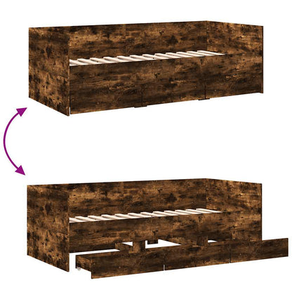 Daybed | Smoked Oak | Engineered Wood | Double