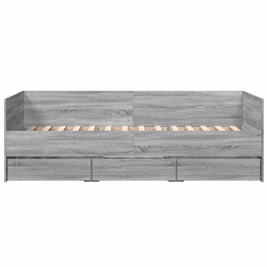 Daybed | Grey Sonoma | Engineered wood | Single to double