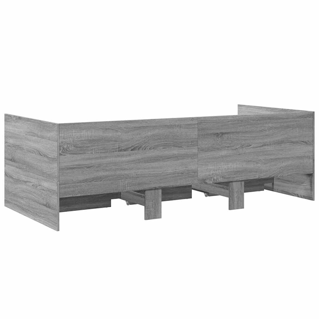 Daybed | Grey Sonoma | Engineered wood | Single to double